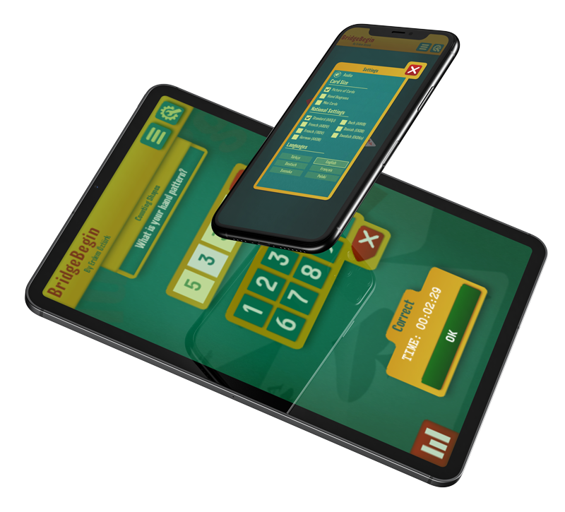 BridgeBegin tablet mockup