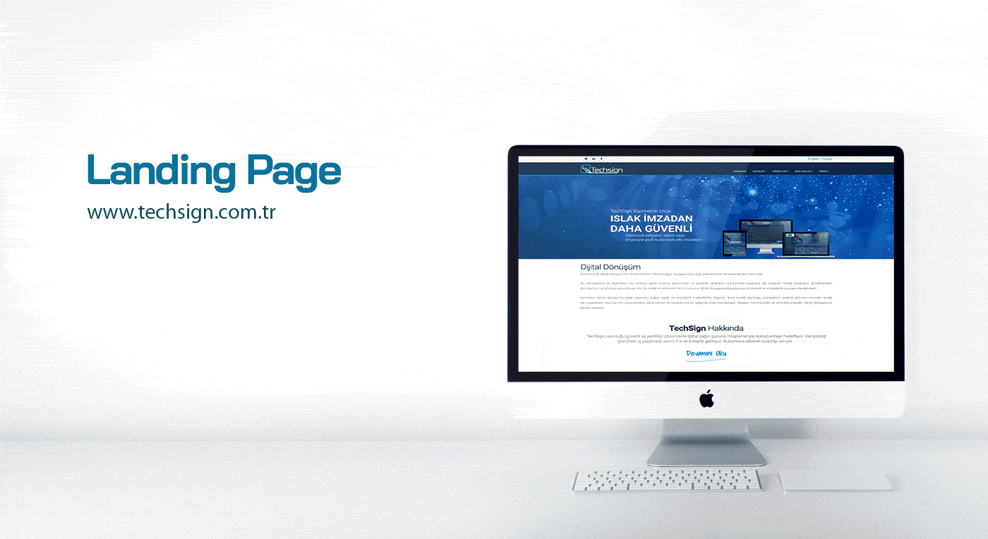Techsign landing page animation